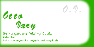 otto vary business card